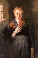 Mädchen am Fenster, 1899, leibl