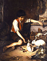 Childs with rabbits, 1879, lembesis