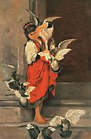 The girl with pigeons, lembesis