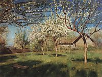 Apple trees in blossom, 1896, levitan
