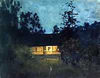 At the summer house in twilight, c.1895, levitan