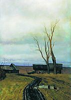 Autumn. Road in a Village., 1877, levitan