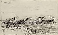 Barn. Twilight., c.1895, levitan