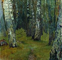 Birches. Forest edge., c.1885, levitan