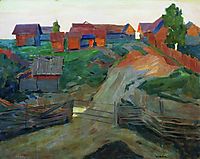 Entrance to the village, c.1898, levitan