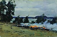 Fires, c.1885, levitan