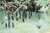Forest in the winter, c.1885, levitan