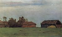 Landscape with buildings, c.1895, levitan