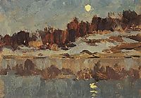 Landscape with moon, c.1895, levitan