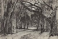 Moonlit night at park, 1885, levitan