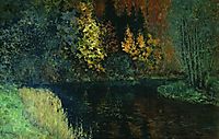 River in the forest. Autumn at river Istra., 1886, levitan