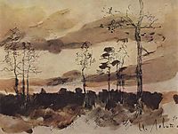 Sunset. Forest edge., 1900, levitan