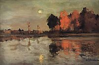 Twilight. Moon., 1899, levitan