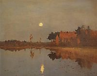 Twilight. Moon., 1899, levitan