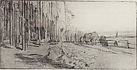 Village at the edge of forest, c.1885, levitan
