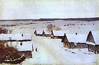 Village in Winter, c.1877, levitan