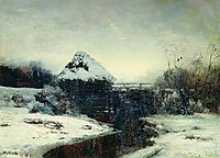 Winter landscape with mill, 1884, levitan