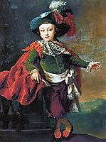 Portrait of F.P. Makerovskiy in masquerade costume, 1789, levitzky