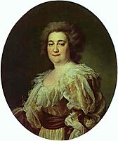 Portrait of N. Y. Levitzkaya, Artist-s Wife, c.1785, levitzky