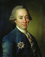 Portrait of P. V. Bakunin, 1782, levitzky