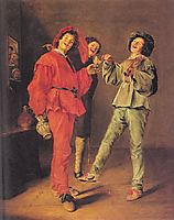 Three Boys Merry-making, 1629, leyster