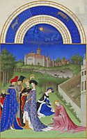 April: Courtly Figures in the Castle Grounds, limbourg