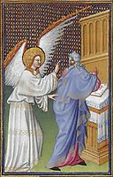 The Archangel Gabriel Appears to Zachary, limbourg