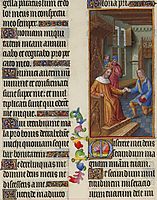 David Entrusts a Letter to Uriah, limbourg