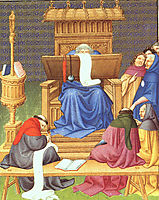 Diocrès Expounding the Scriptures, c.1408, limbourg