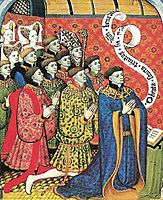 Miniature of the Earl of Westmorland with His Twelve Children, limbourg