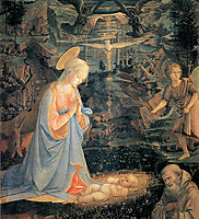 The Adoration of the Infant Jesus, 1465, lippi