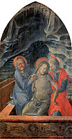 Dead Christ Supported by Mary and St. John the Evangelist, lippi