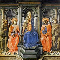 Madonna Enthroned with Saints, c.1445, lippi
