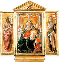 Madonna of Humility with Angels and Donor, lippi
