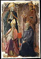 Saints Augustin and Francis, a Bishop Saint, and Saint Benedict, lippi