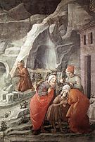 St. John Taking Leave of his Parents (detail), 1465, lippi