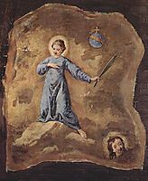 Fresco in San Pantalon in Venice, Scene: Holy Martyr, fragment, 1745, longhi