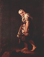 A Shepherd girl with a basket, longhi
