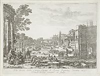 Campo Vaccino (Forum Romanum), 1636, lorrain
