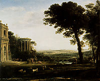 The father of Psyche sacrificing at the Temple of Apollo, lorrain