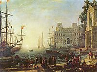 Harbour with Villa Medici, 1637, lorrain