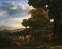 Landscape With Dancing Satyrs and Nymphs, lorrain