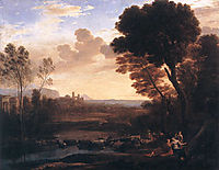 Landscape with Paris and Oenone, 1648, lorrain