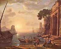 Port at sunset, c.1649, lorrain