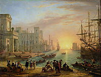 Seaport at Sunset, 1639, lorrain