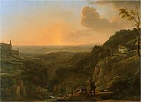 A view of the Roman Campagna from Tivoli, lorrain