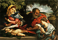 The Holy Family with St. Catherine of Alexandria, 1533, lotto