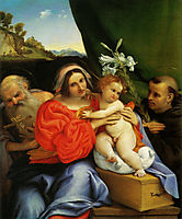 Madonna with St. Jerome and St. Anthony of Padua, 1521, lotto