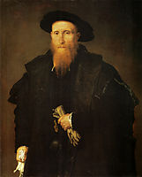 Portrait of a gentleman with gloves, c.1543, lotto
