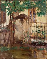 House with fence, luchian